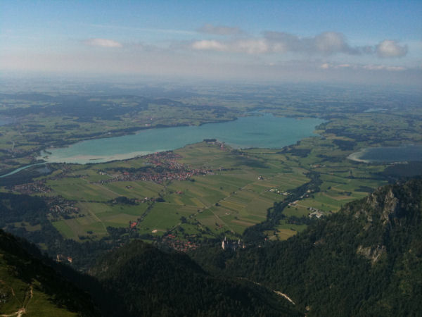 Blick vom Suling auf den Forggensee